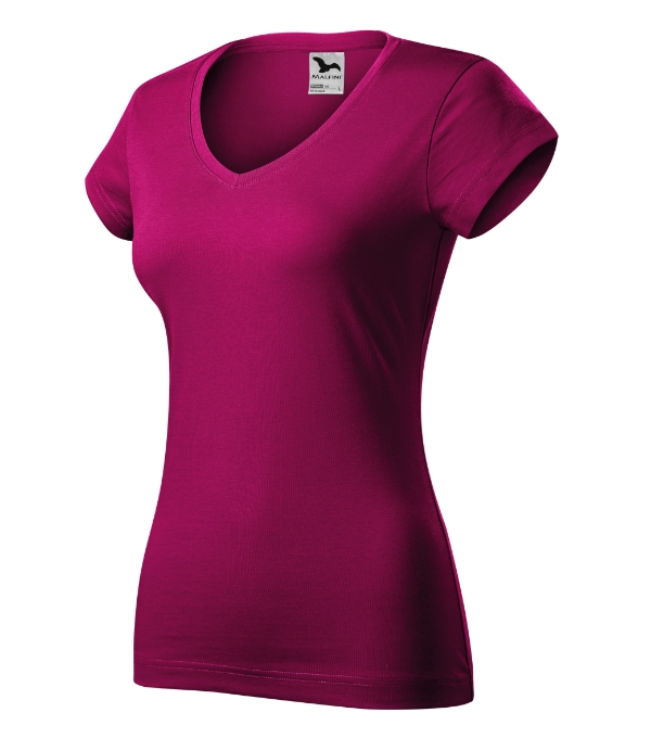 Fit V-neck 162: fuchsia red